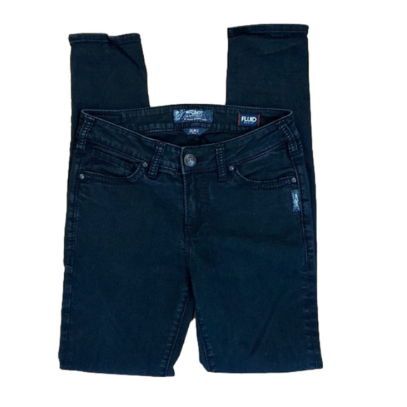 Silver jeans suki mid rise super skinny black jeans woman’s size 28 / 31 pants - Picture 2 of 10